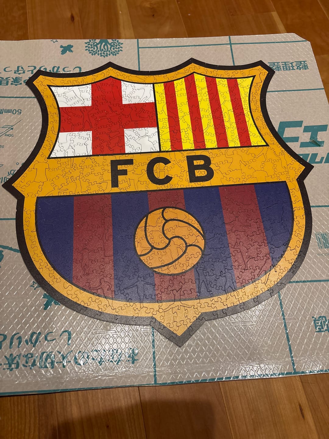 Customer photo review of FC Barcelona® Logo - Wooden Puzzle