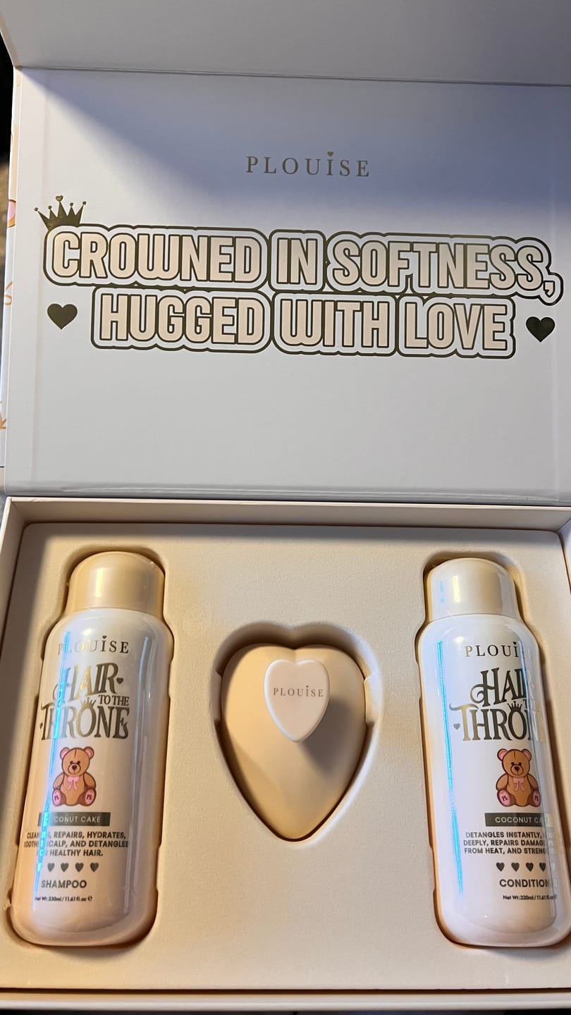 Customer photo review of Hair To The Throne Teddy Edition Haircare Set