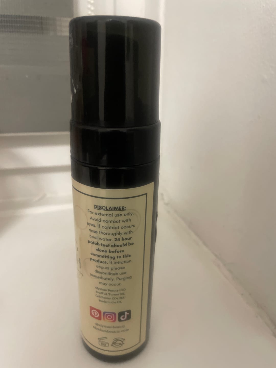 Customer photo review of Plant Based Foaming Face Wash