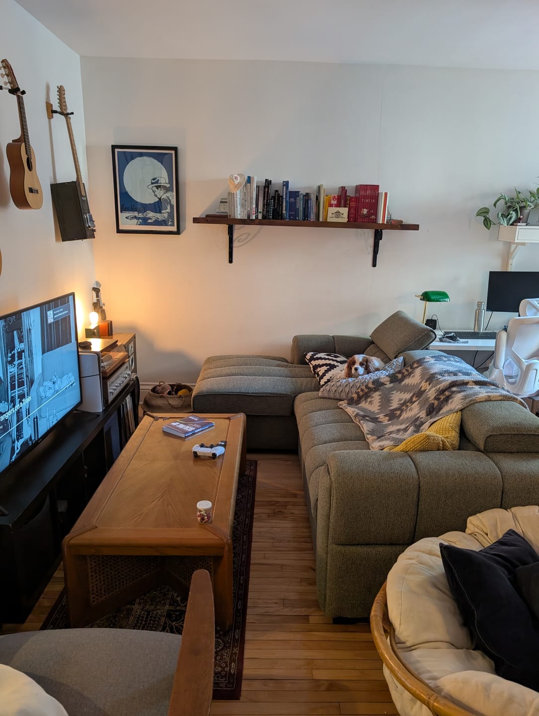 Customer photo review of VICTOR - Sofa lit 99" avec rangement vert