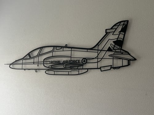 Customer photo review of Your Custom Aircraft Silhouette Metal Wall Art
