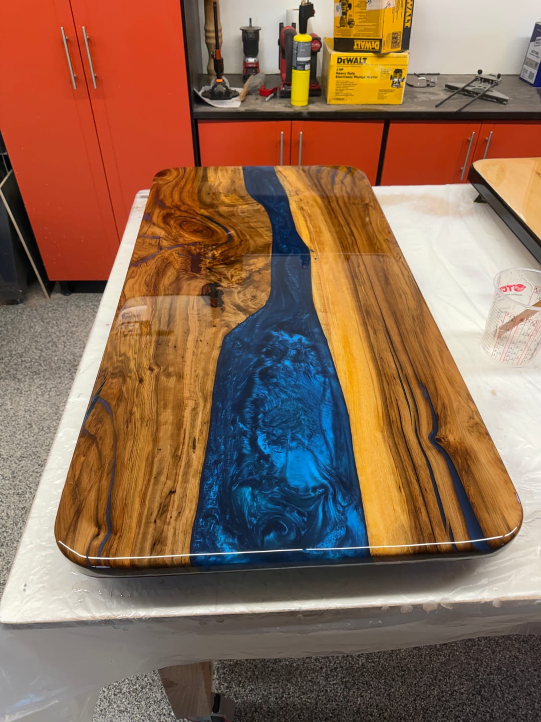 Customer photo review of 48x24x2" Silicone Mold For Epoxy Resin - Small Table Form