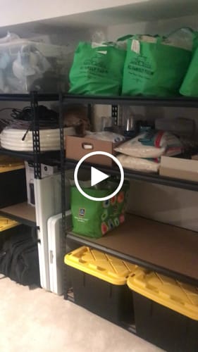 Customer video review of Reibii 60”W Garage Storage Shelves, 3000Lbs Heavy Duty Storage Racks with Six 24" Deep Shelves