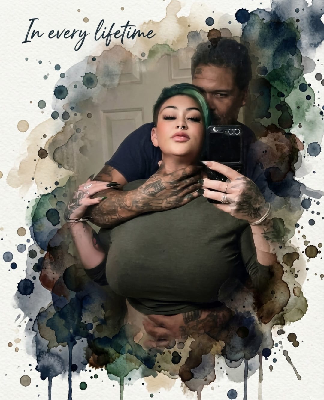 Customer photo review of Personalized Couple Illustration – Unique Gift for Your Partner
