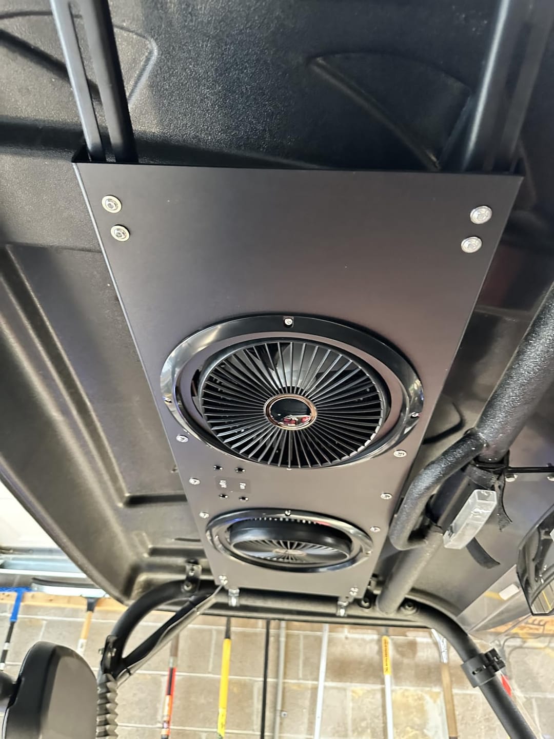 Customer photo review of Overhead Fan for UTV with 57-41 inch Roof Width for Can-Am Polaris CFmoto