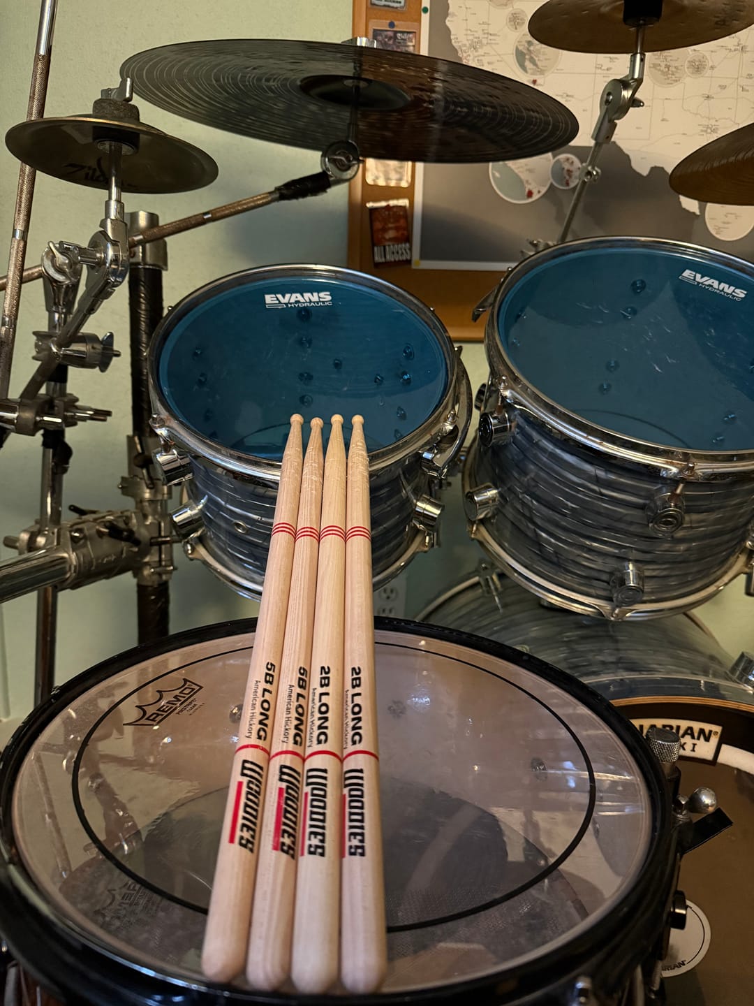 Customer photo review of American Hickory 5B Long Drumsticks