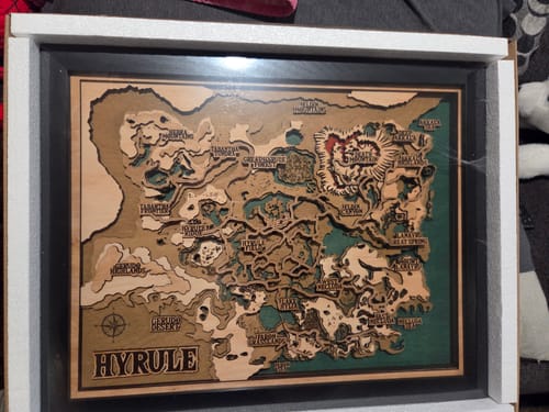 Customer photo review of THE HYRULE 3D WOOD MAP