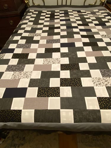 Customer photo review of Mixmaster Steel Precut Sew-Ready Quilt Kit (Backing Available!)