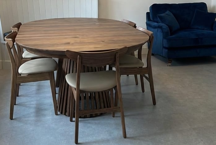 Customer photo review of Eva Walnut Dining Chair