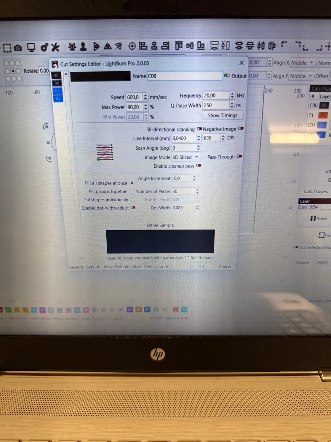 Customer photo review of Cloudray Partner LightBurn Software For Laser Cutter Control / Galvo Laser Control