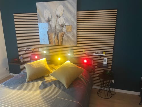 Customer photo review of Panneau acoustique Bois Chêne | Akupanel 260 Feutrine Noir
