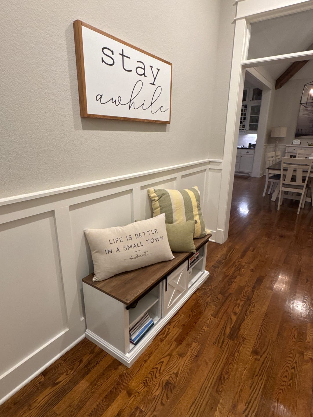Customer photo review of Burkburnett - Better in a Small Town Pillow