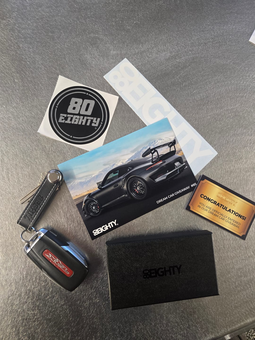 Customer photo review of 80Eighty® Classy Leather Keychain