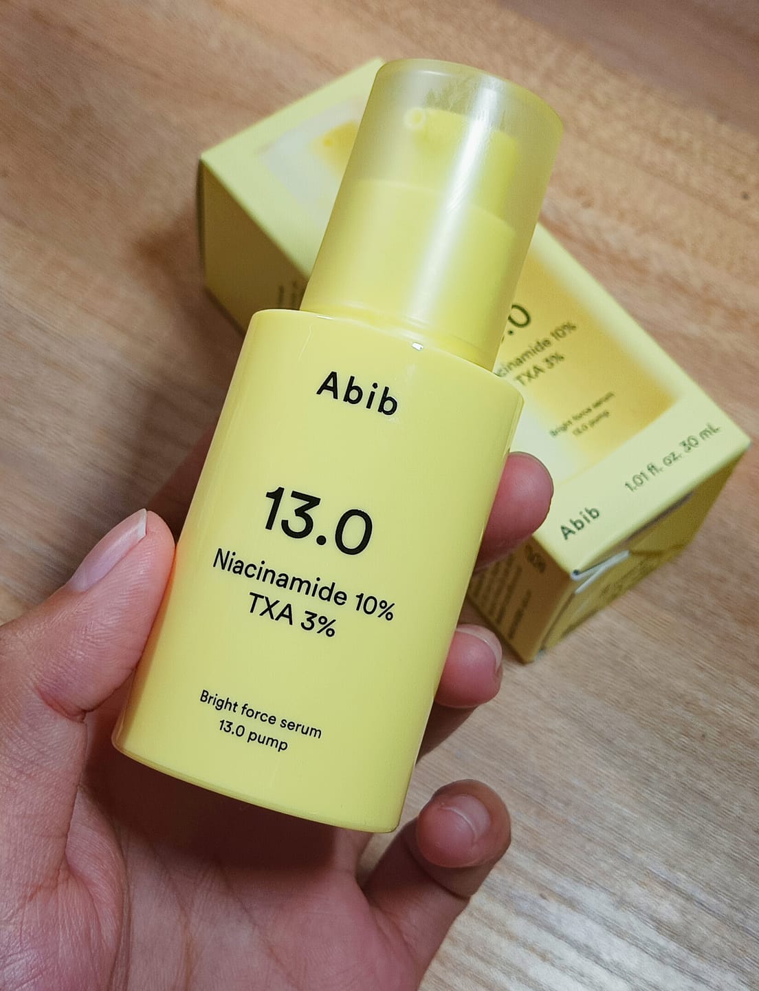 Customer photo review of Bright force serum 13.0 pump