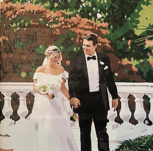 Customer photo review of Custom Portrait Paint By Numbers