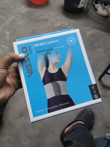 Customer photo review of Rib Belt | Provides Moderate Support to the Injured Ribs & Allows Normal Respiration (Grey)