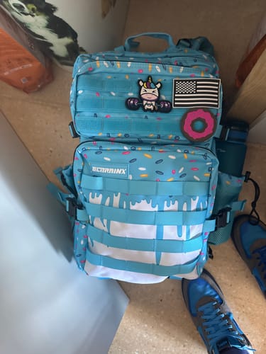 Customer photo review of Mochila Táctica V1 45L All in Blue Glazed
