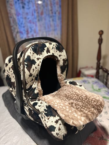 Customer photo review of Winter Cover - Cow Hide Print