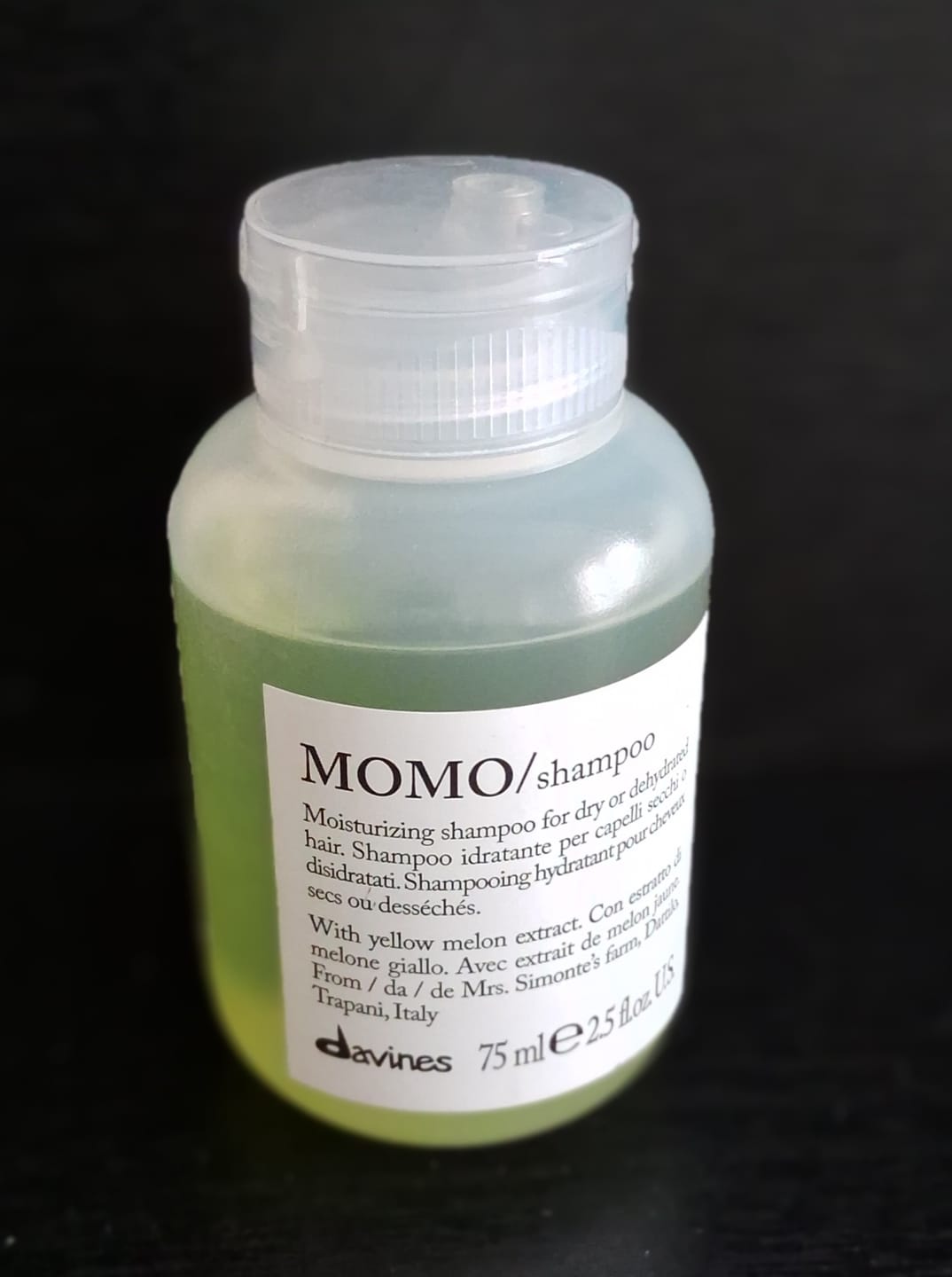 Customer photo review of Shampoo Hidratante Essential Momo Davines
