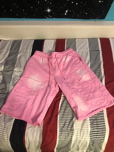 Customer photo review of RHINESTONE SHORTS