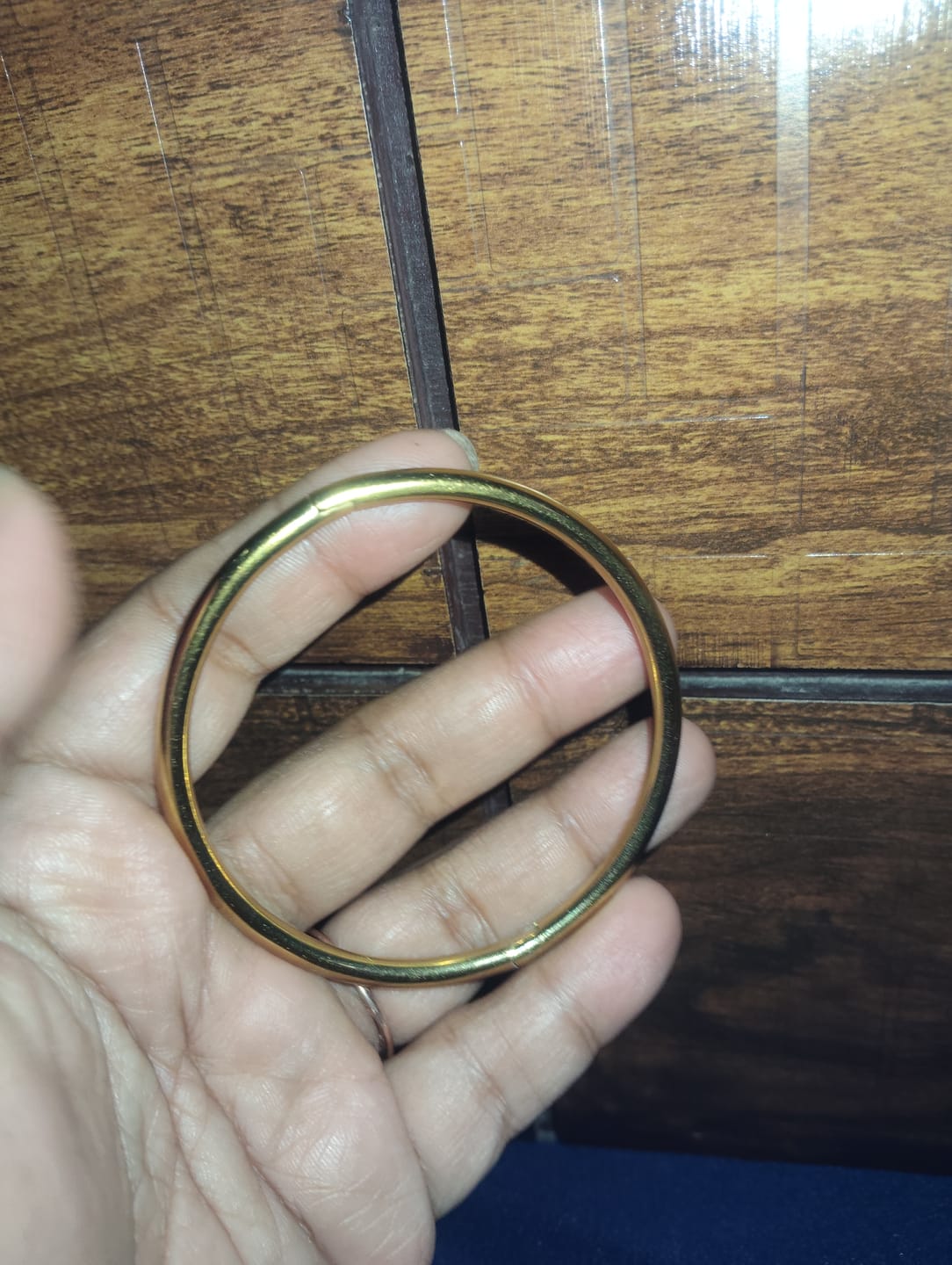 Customer photo review of Classic Gold Bangle Bracelet