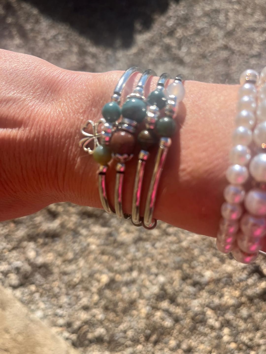 Customer photo review of Bracelet "Chance" en Pierres Naturelles