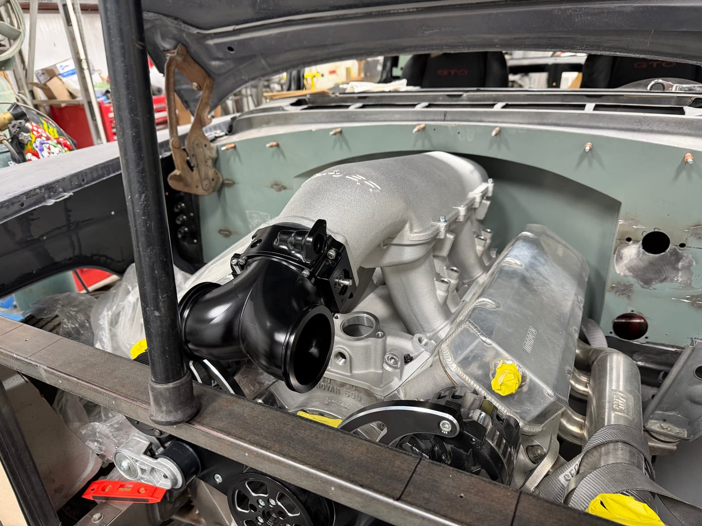 Customer photo review of Attachment Only: 102mm Billet Dual 'T' 180° w/ 3" Quick Seal - BLACK (10-14013BLK)