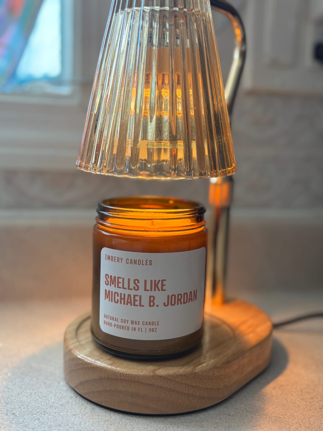 Customer photo review of Smells Like Michael B Jordan | Soy Wax Scented Candle