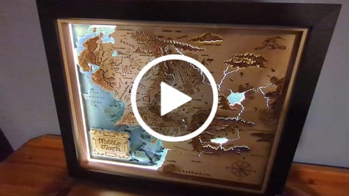 Customer video review of MIDDLE EARTH™ 3D  WOOD MAP