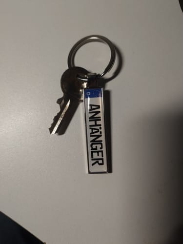 Customer photo review of Kennzeichen Schlüsselanhänger Mini Nummernschild Metall