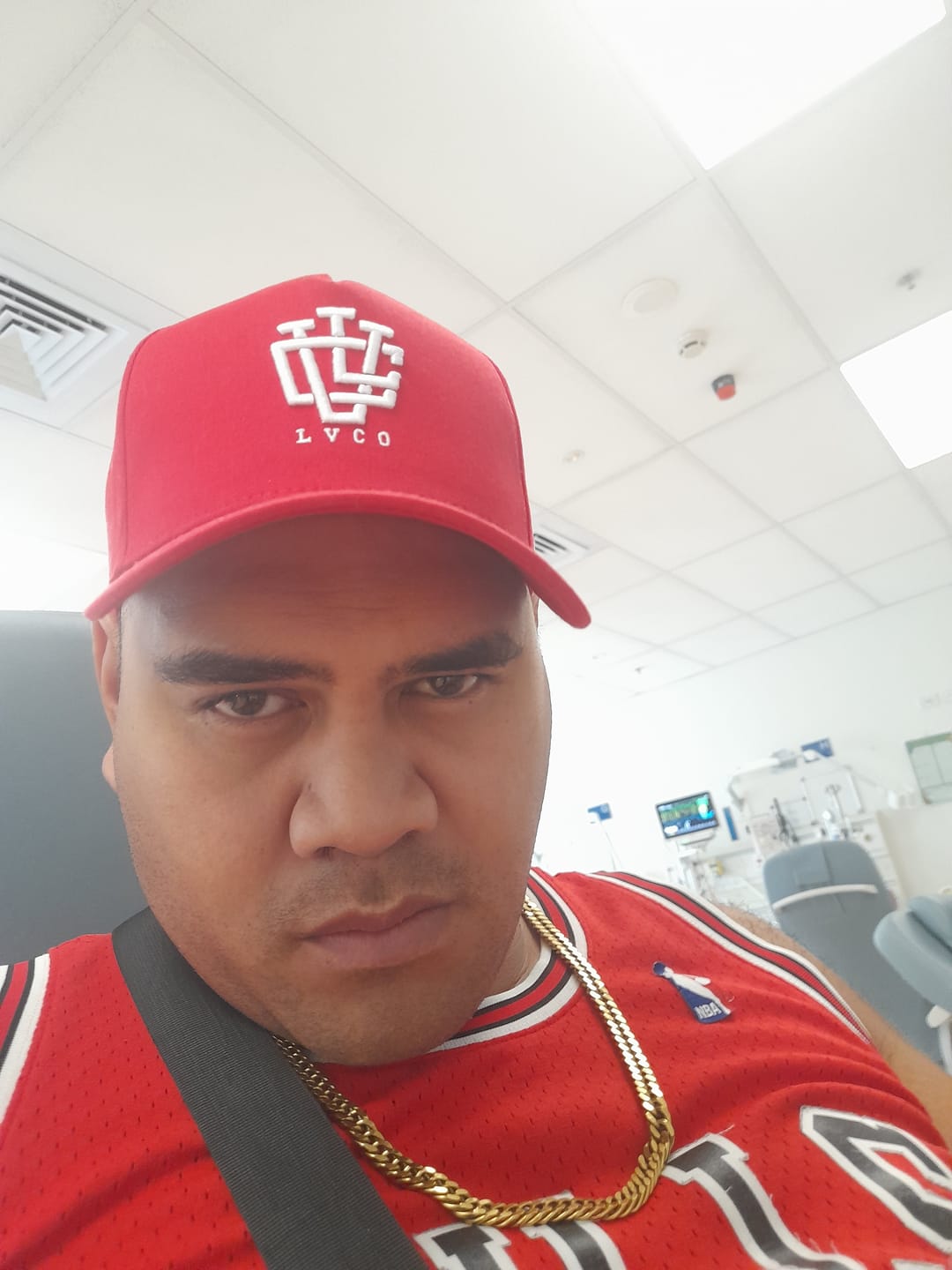 Customer photo review of LVCO Midnight Red A-Frame Snapback