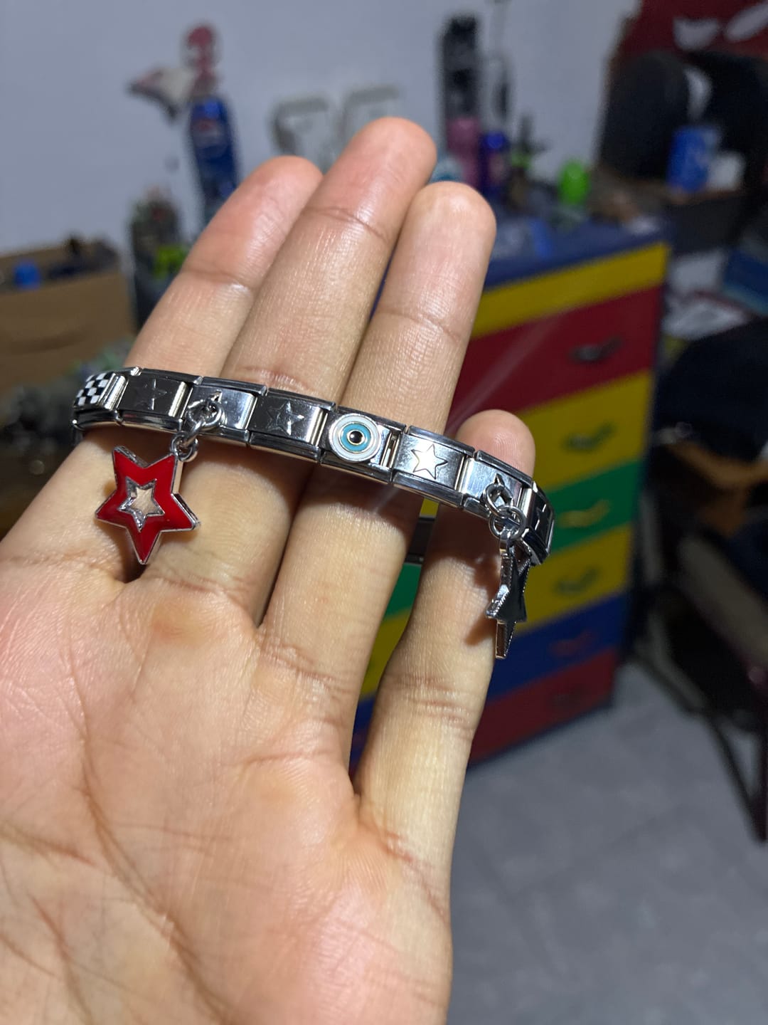 Customer photo review of Pulsera Estrellas Italiana para Charms