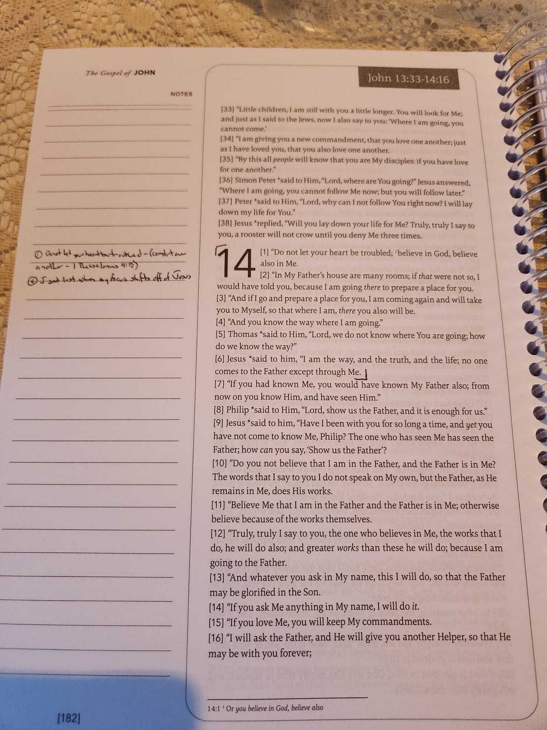 Customer photo review of Spiral Bible™ - NASB - New Testament - Flake