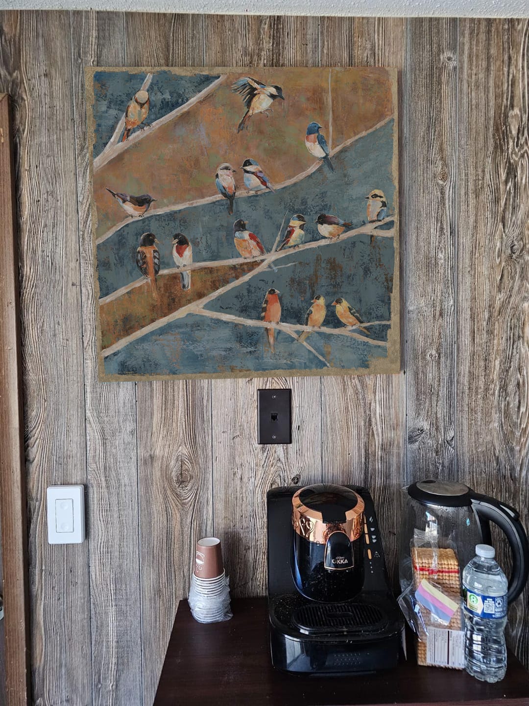 Customer photo review of Golden Harmony - Perched Birds Art #M3552