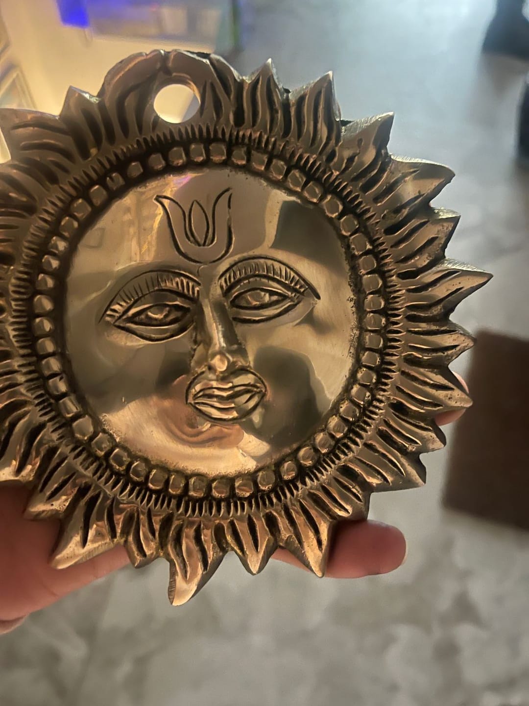 Customer photo review of Premium Vastu Sun 100% Pure Brass Statue Idol, Wall Decorative Showpiece for Home, Office and Gifting by Vastu Mandir
