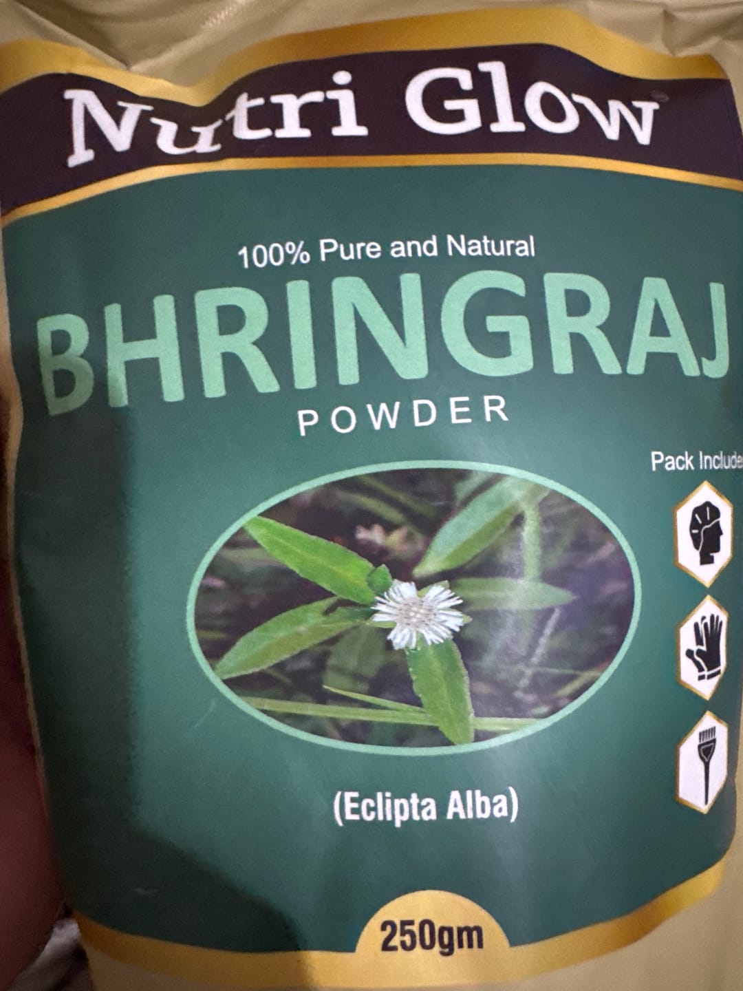 Customer photo review of Organic Bhringraj Powder
