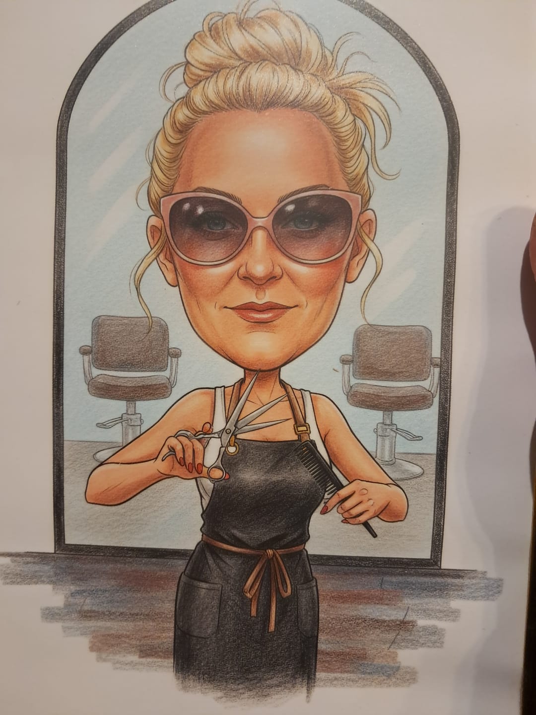 Customer photo review of Fryzjerka - Karykatura ze zdjęcia
