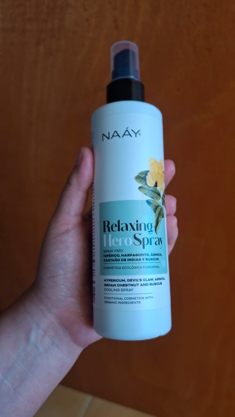 Customer photo review of Relaxing Hero Spray | Spray Corporal Calmante Frío