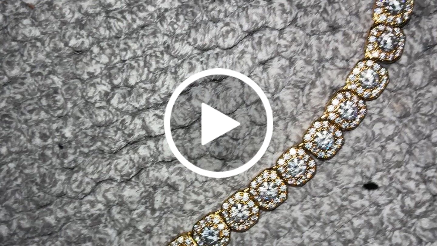 Customer video review of 10mm Clustered Tennis Chain + Bracelet - Gold
