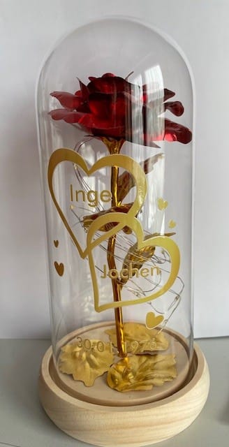 Customer photo review of Ich liebe dich - Paar-Goldene Rose