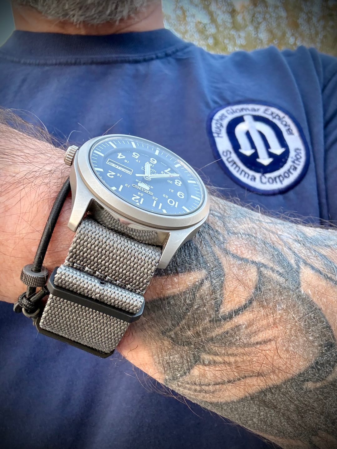 Customer photo review of Five Eye Nylon Watch Strap - PVD/Black