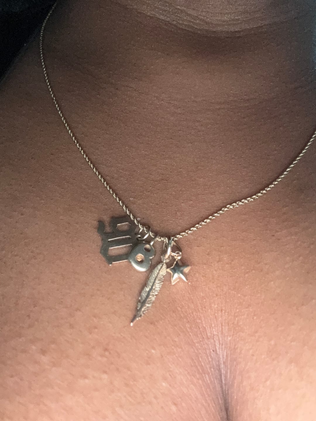 Customer photo review of 14k Puffed Star Charm