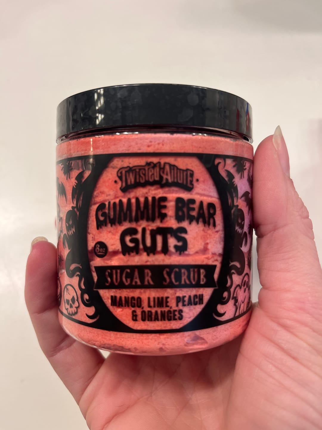 Customer photo review of Gummie Bear Guts Sugar Scrub