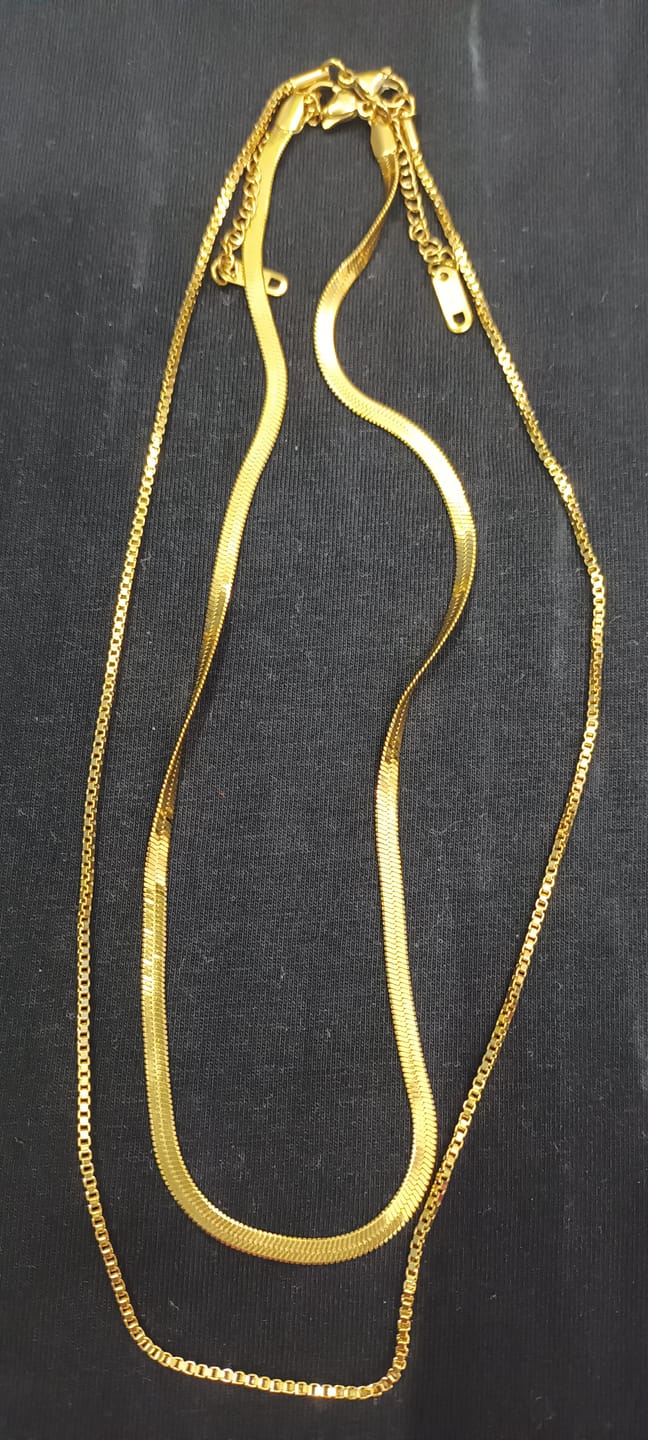 Customer photo review of Double Chain Delight Necklace