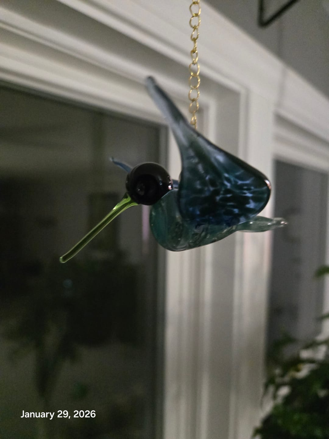 Customer photo review of Aqua Glass Hummingbird with Infused Ash