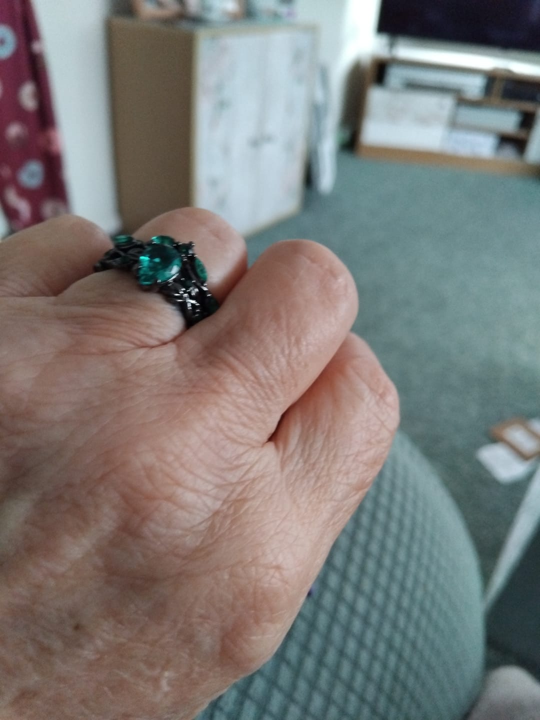 Customer photo review of Olivenorma Poseidon's Tear Ring