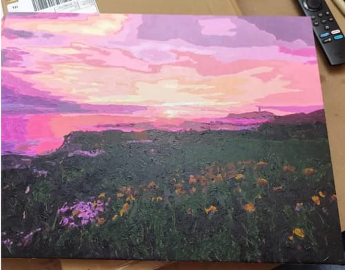 Customer photo review of Custom Landscape Paint By Numbers