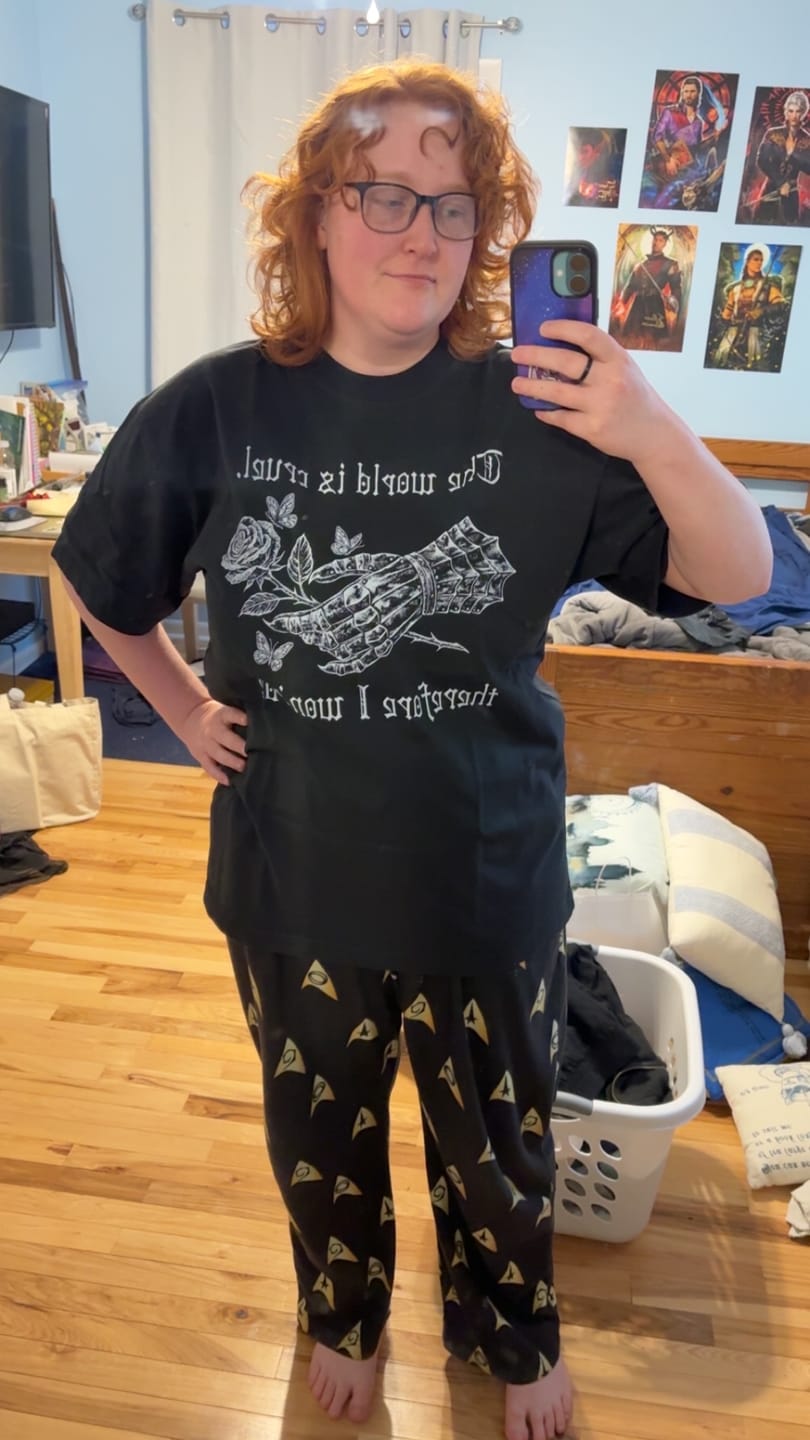 Customer photo review of Cruel World Oversized Tee