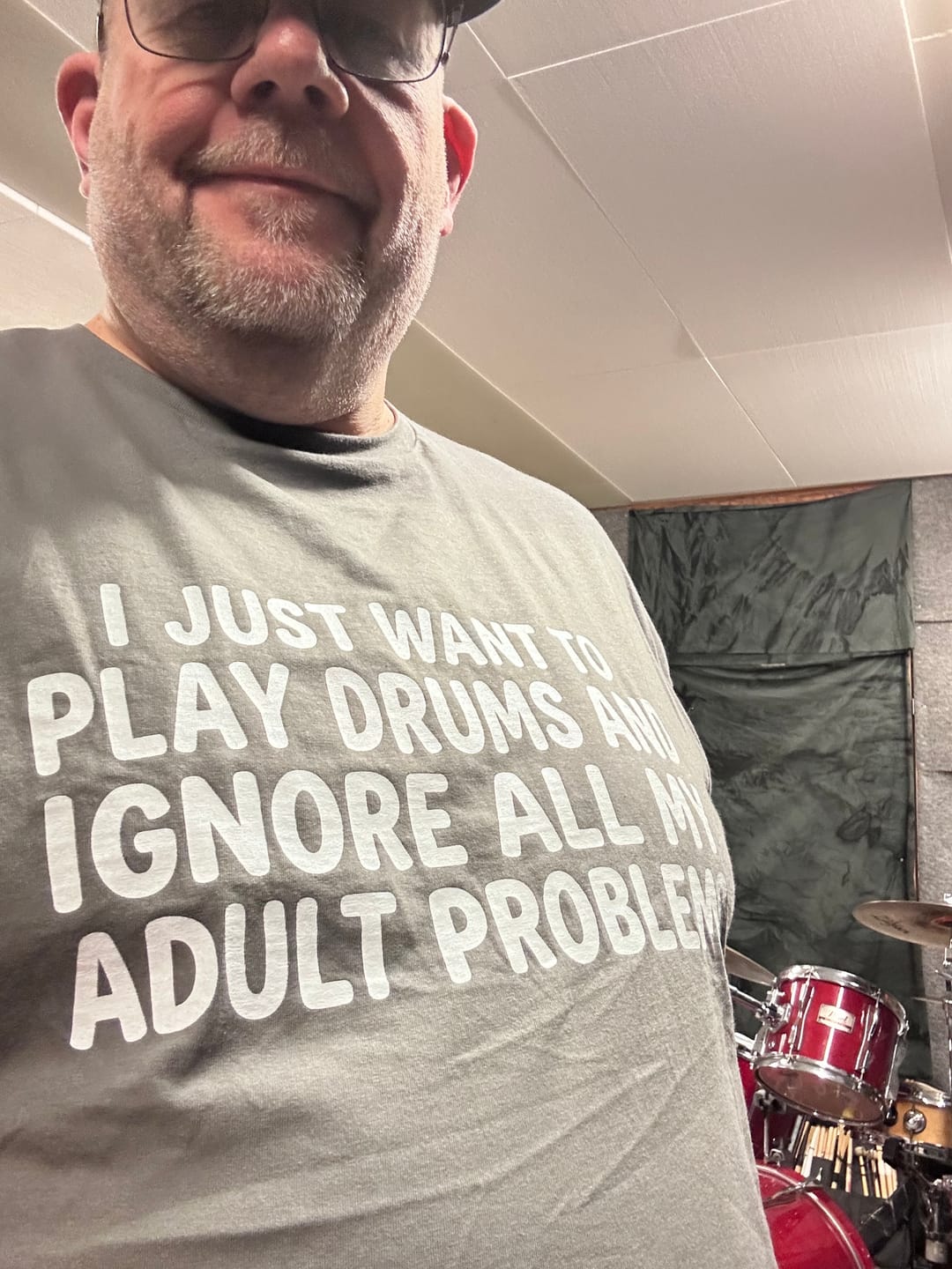 Customer photo review of Play Drums T-Shirt