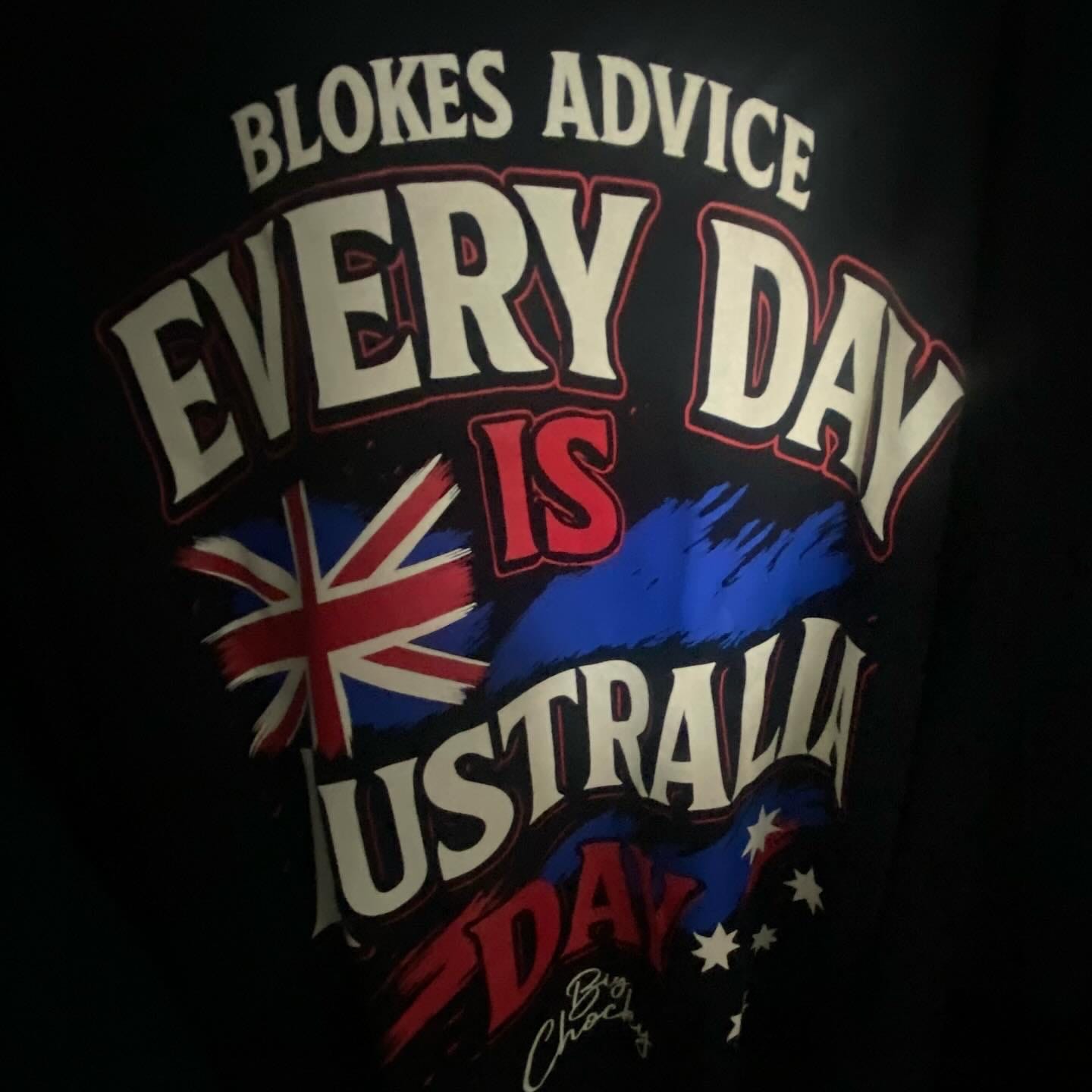 Customer photo review of Big Chocky | Aussie Day Tee